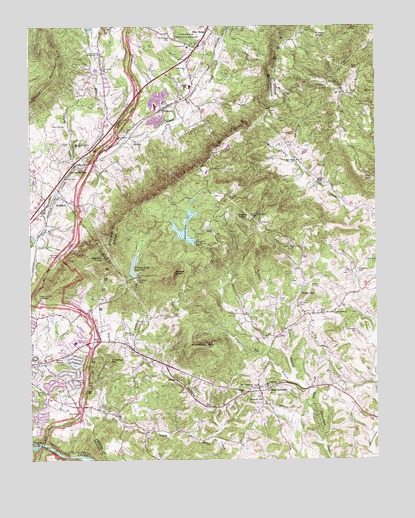 Stewartsville, VA USGS Topographic Map