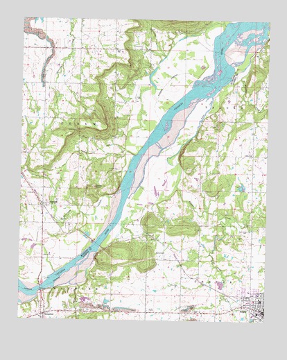 Stigler West, OK USGS Topographic Map
