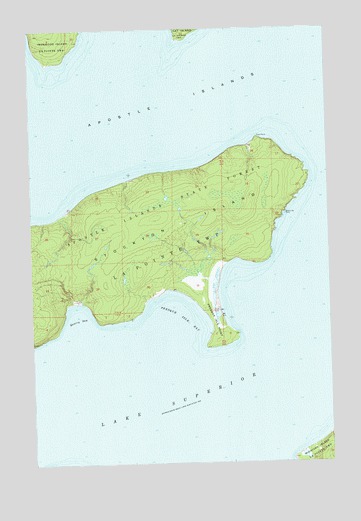 Stockton Island, WI USGS Topographic Map