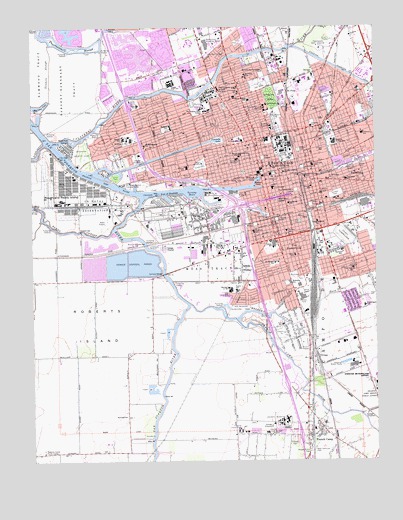 Stockton West, CA USGS Topographic Map