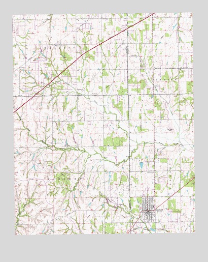 Blanchard, OK USGS Topographic Map