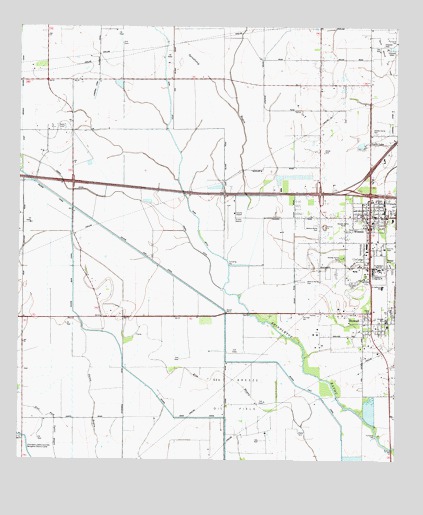 Stowell, TX USGS Topographic Map