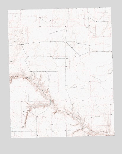 North of Red Cow Draw, TX USGS Topographic Map