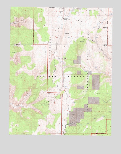 Blanco Mountain, CA USGS Topographic Map