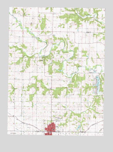 Stuart North, IA USGS Topographic Map