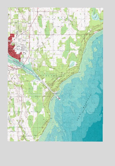 Sturgeon Bay East, WI USGS Topographic Map