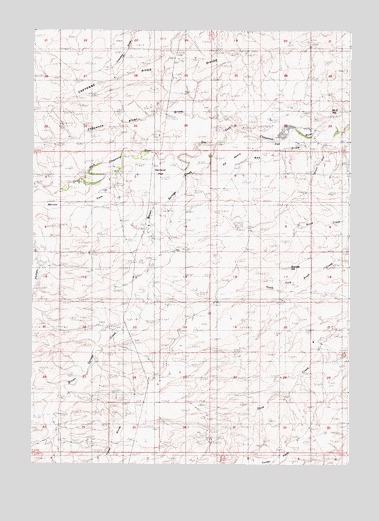 Suicide Hill, WY USGS Topographic Map