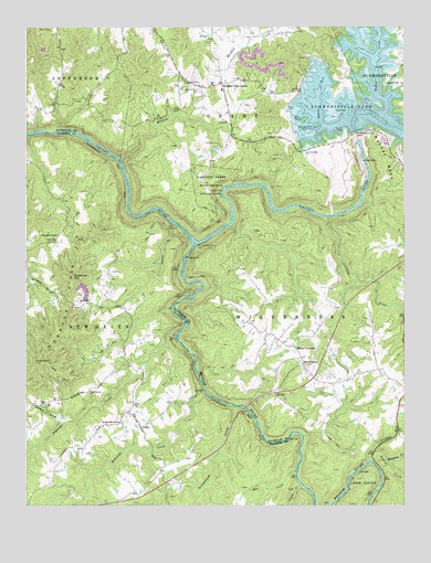 Summersville Dam, WV USGS Topographic Map