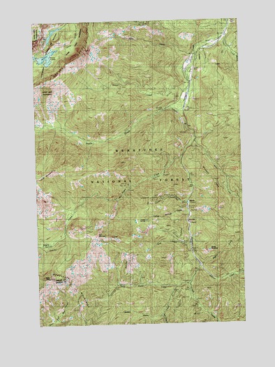 Blewett, WA USGS Topographic Map