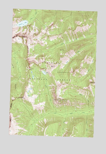 Sunburst Lake, MT USGS Topographic Map