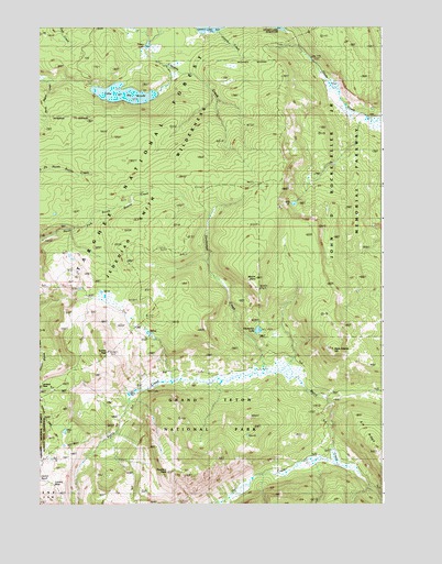 Survey Peak, WY USGS Topographic Map
