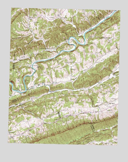 Swan Island, TN USGS Topographic Map