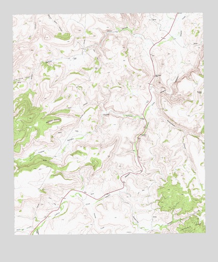 Swayback Mountain, TX USGS Topographic Map
