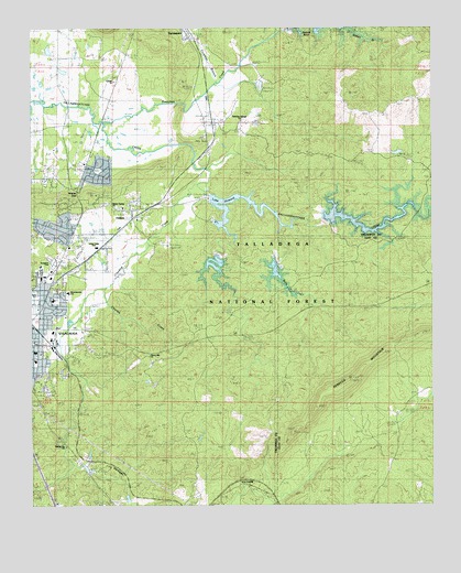 Sylacauga East, AL USGS Topographic Map
