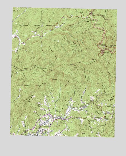 Sylva North, NC USGS Topographic Map