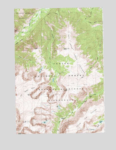 Sylvan Peak, MT USGS Topographic Map