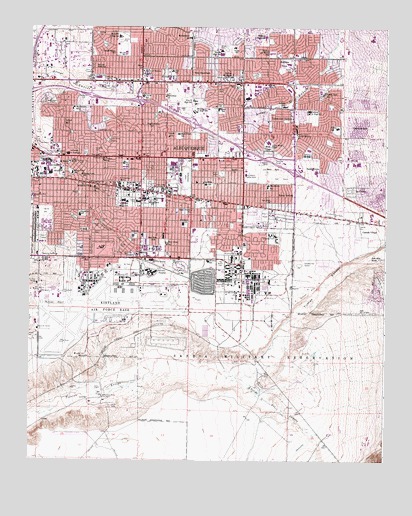 Albuquerque East, NM USGS Topographic Map