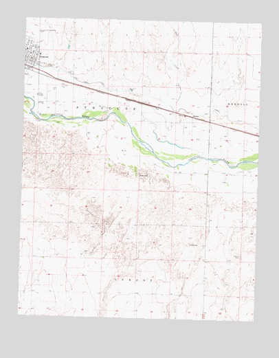 Syracuse East, KS USGS Topographic Map