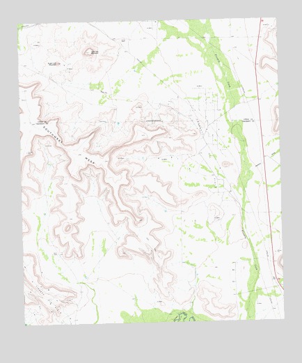 Table Top Mountain, TX USGS Topographic Map