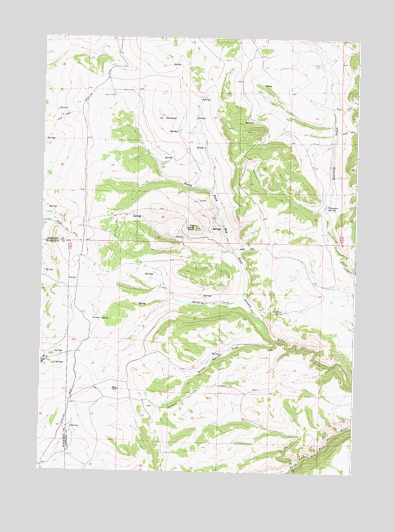 Tabletop, WY USGS Topographic Map