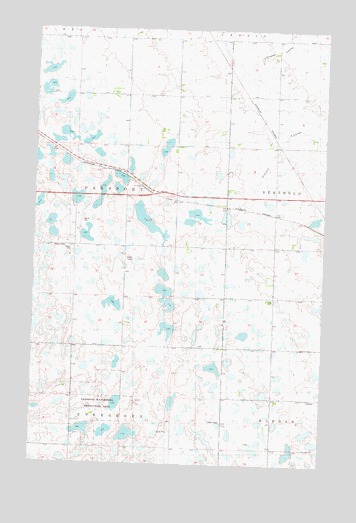 Tagus SE, ND USGS Topographic Map