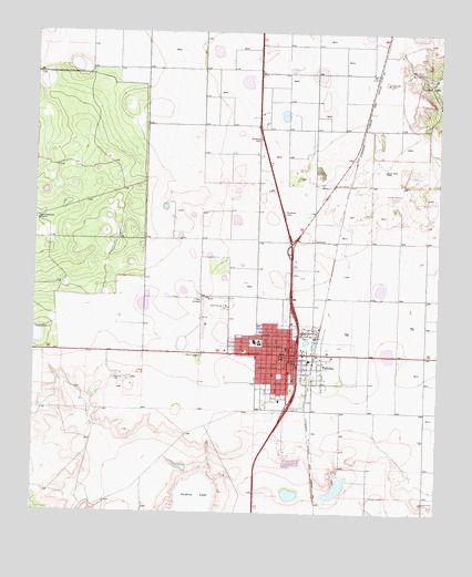 Tahoka, TX USGS Topographic Map