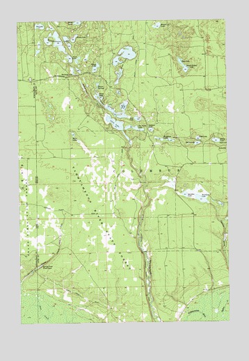 Tahquamenon Lakes, MI USGS Topographic Map