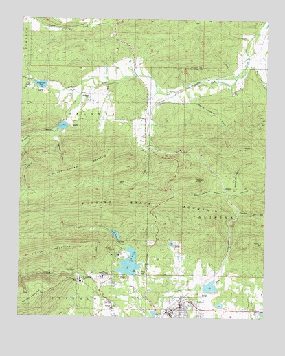 Talihina, OK USGS Topographic Map