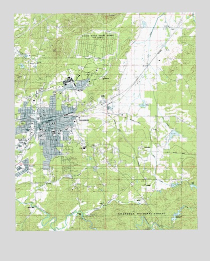 Talladega, AL USGS Topographic Map