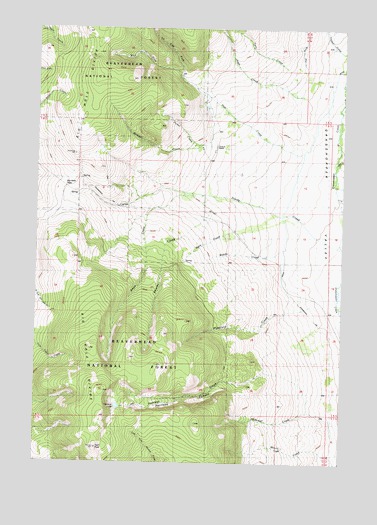 Tash Peak, MT USGS Topographic Map