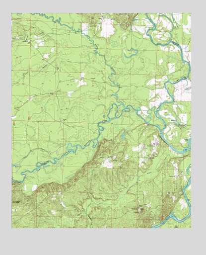 Tates Bluff, AR USGS Topographic Map