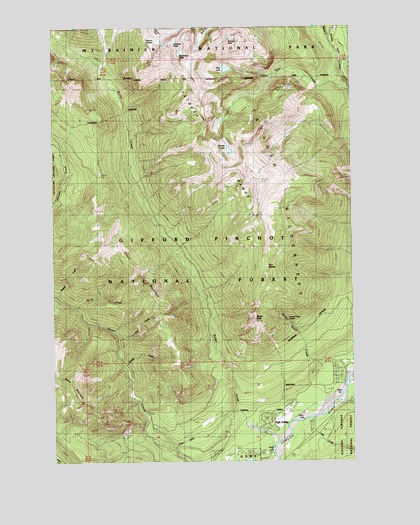 Tatoosh Lakes, WA USGS Topographic Map