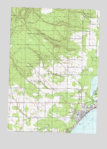 Tawas City, MI USGS Topographic Map
