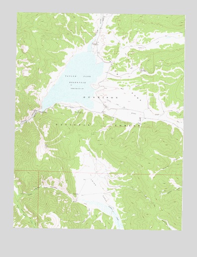 Taylor Park Reservoir, CO USGS Topographic Map