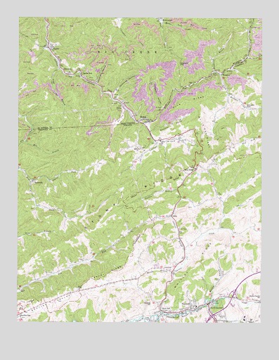 Tazewell North, VA USGS Topographic Map