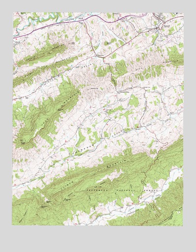 Tazewell South, VA USGS Topographic Map