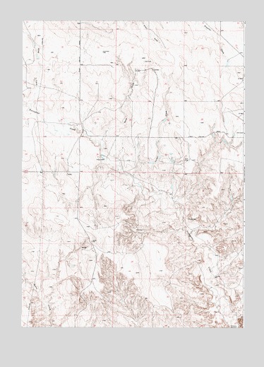 Teckla, WY USGS Topographic Map