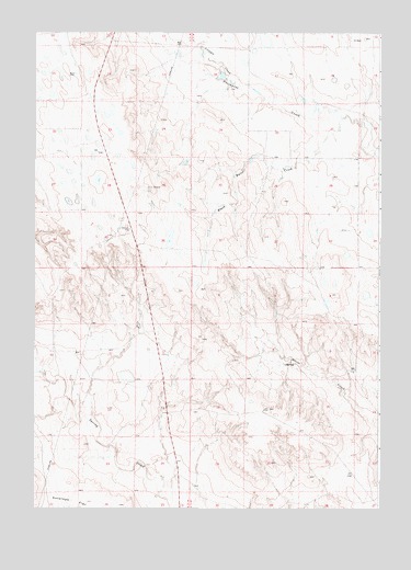 Teckla SW, WY USGS Topographic Map
