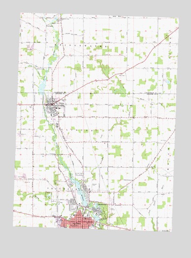 Tecumseh North, MI USGS Topographic Map
