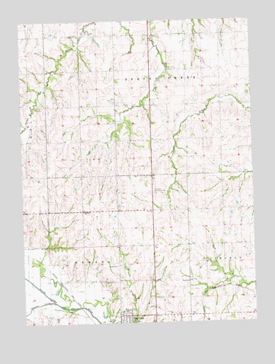 Tecumseh NW, NE USGS Topographic Map