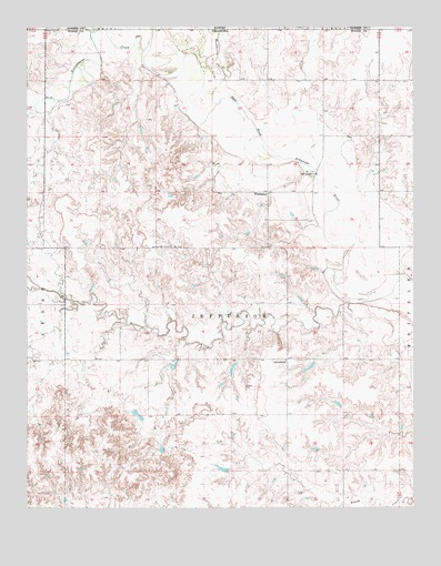 Tegarden NE, OK USGS Topographic Map