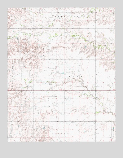 Tegarden SE, OK USGS Topographic Map