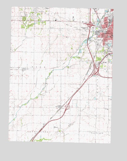 Bloomington West, IL USGS Topographic Map