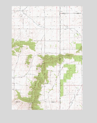 Tekoa Mountain, WA USGS Topographic Map