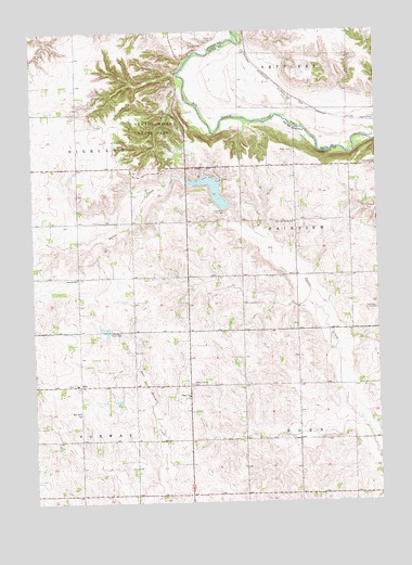 Alcester NE, SD USGS Topographic Map