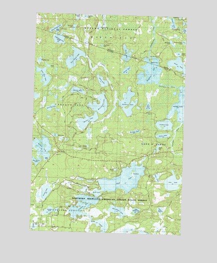 Tenderfoot Lake, WI USGS Topographic Map