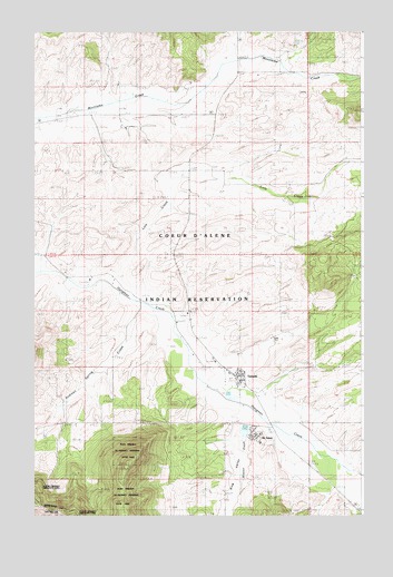 Tensed, ID USGS Topographic Map