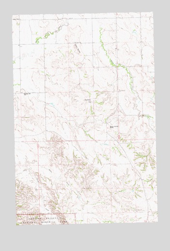 Tepee Buttes, ND USGS Topographic Map
