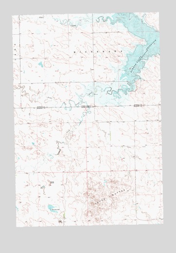 Tepee Buttes, SD USGS Topographic Map