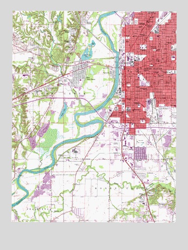Terre Haute, IN USGS Topographic Map
